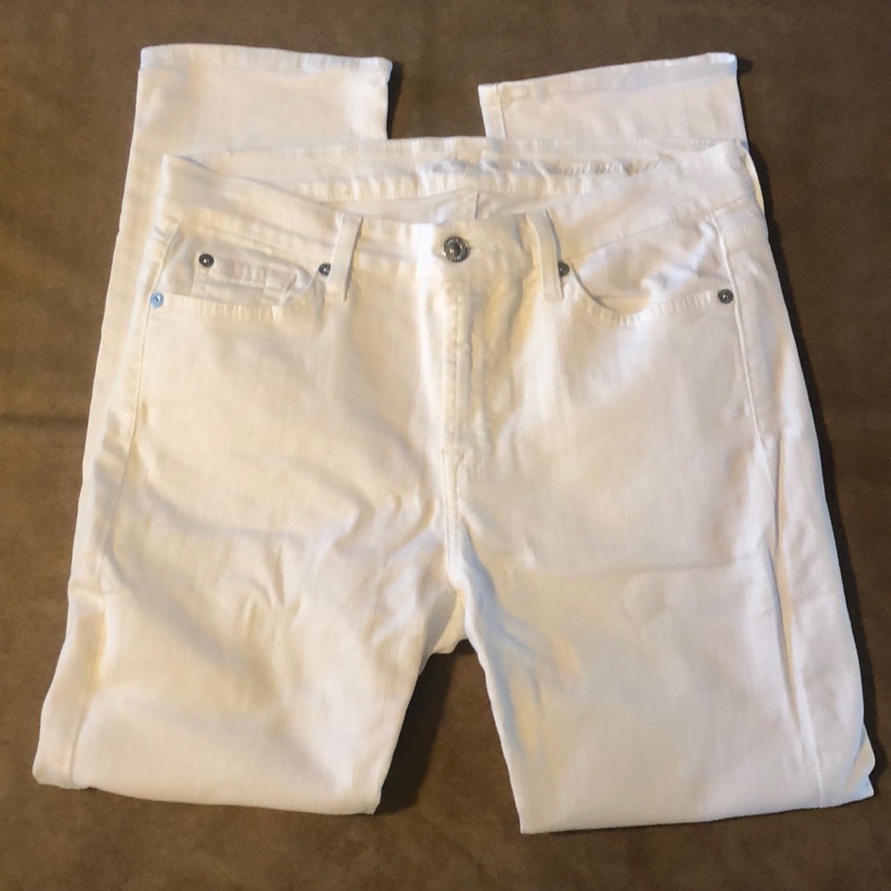 7 For All Mankind White Jeans Size 29